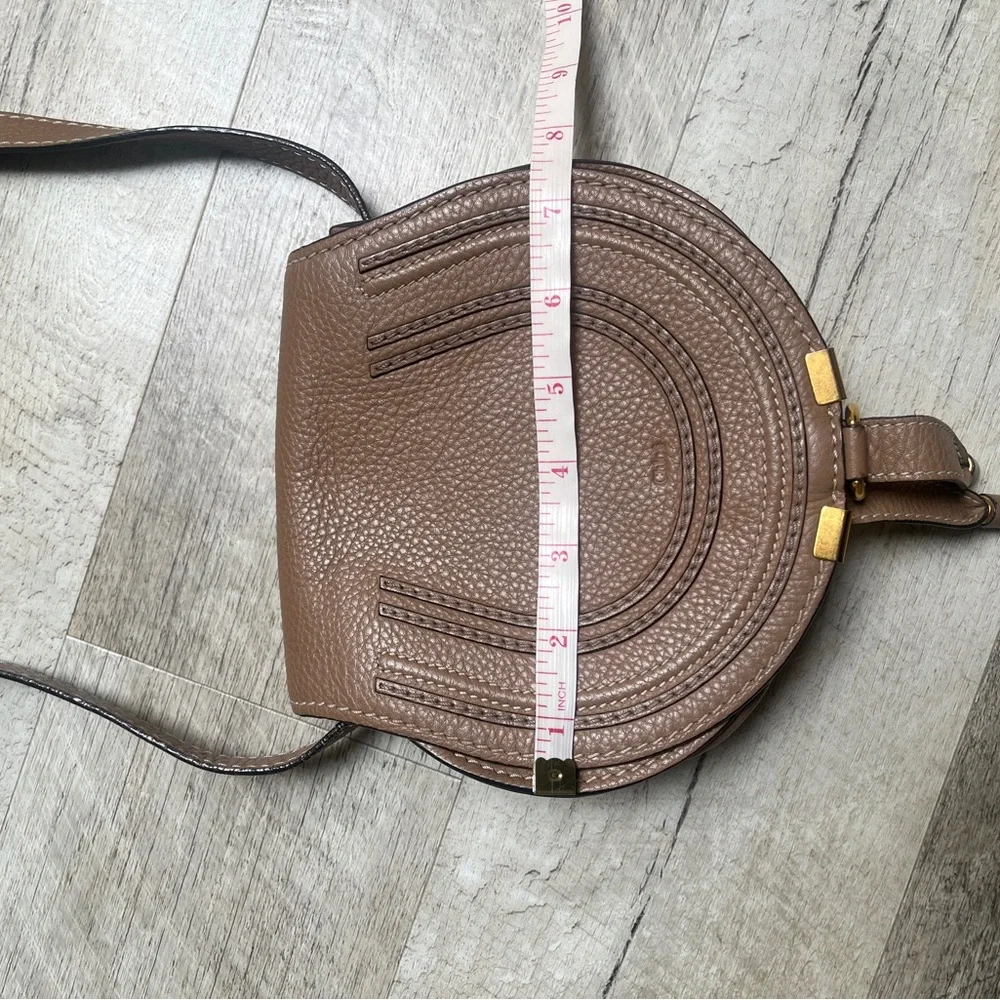 Chloe Brown Crossbody Bag with Gold Accents - Picture 3 of 15
